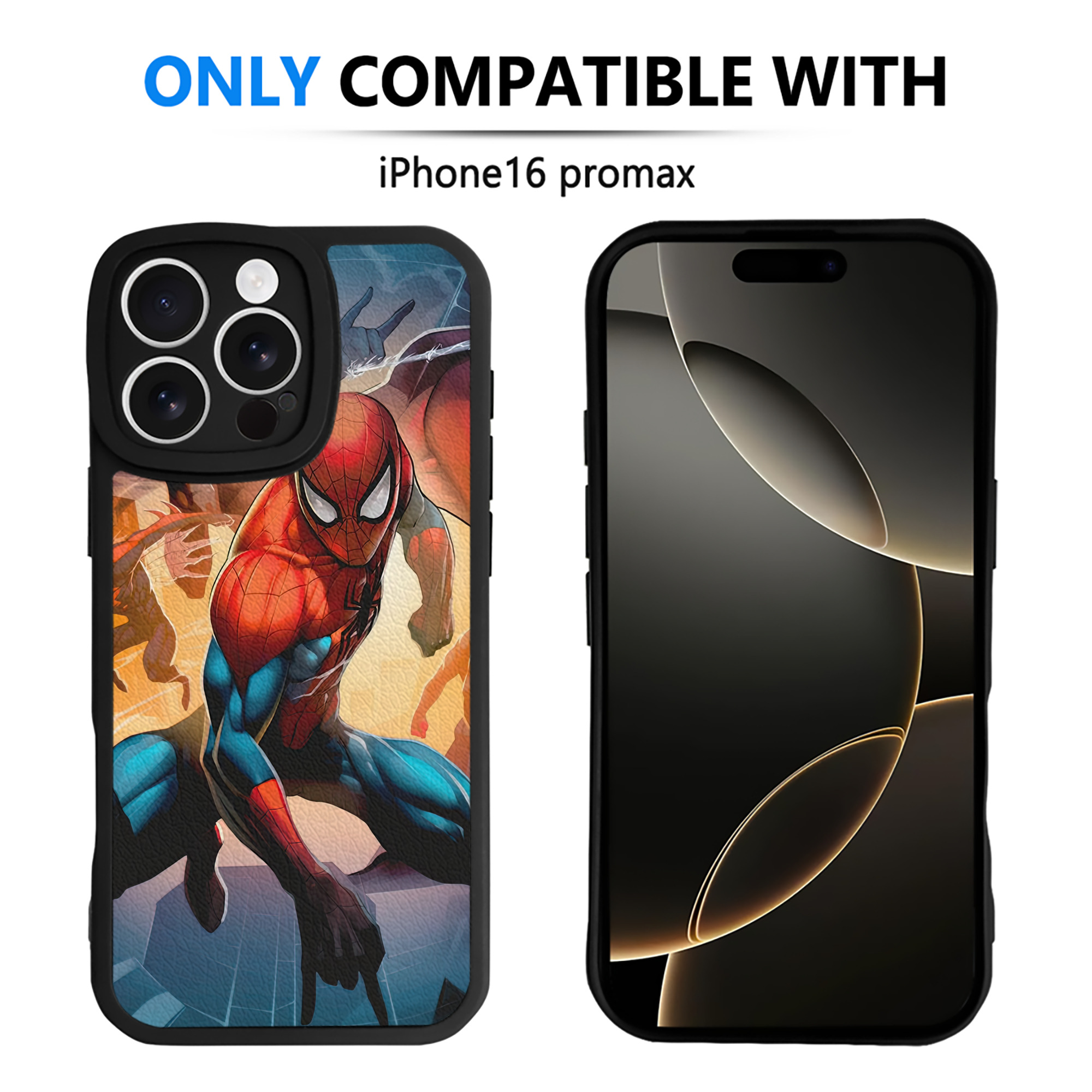 Spider Man スパイダーマン 【iPhone 16シリーズ対応】シリコンスマホケース（レザー調） 材質：シリコン